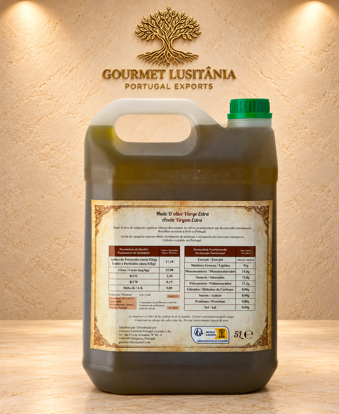 Natives Olivenöl extra - 5L Hereditas Lusitaniae