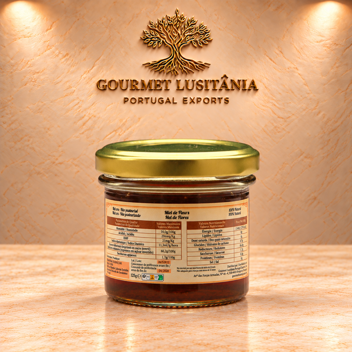 ROHER, UNPASTEURISIERTER HONIG - 125g HEREDITAS LUSITANIAE