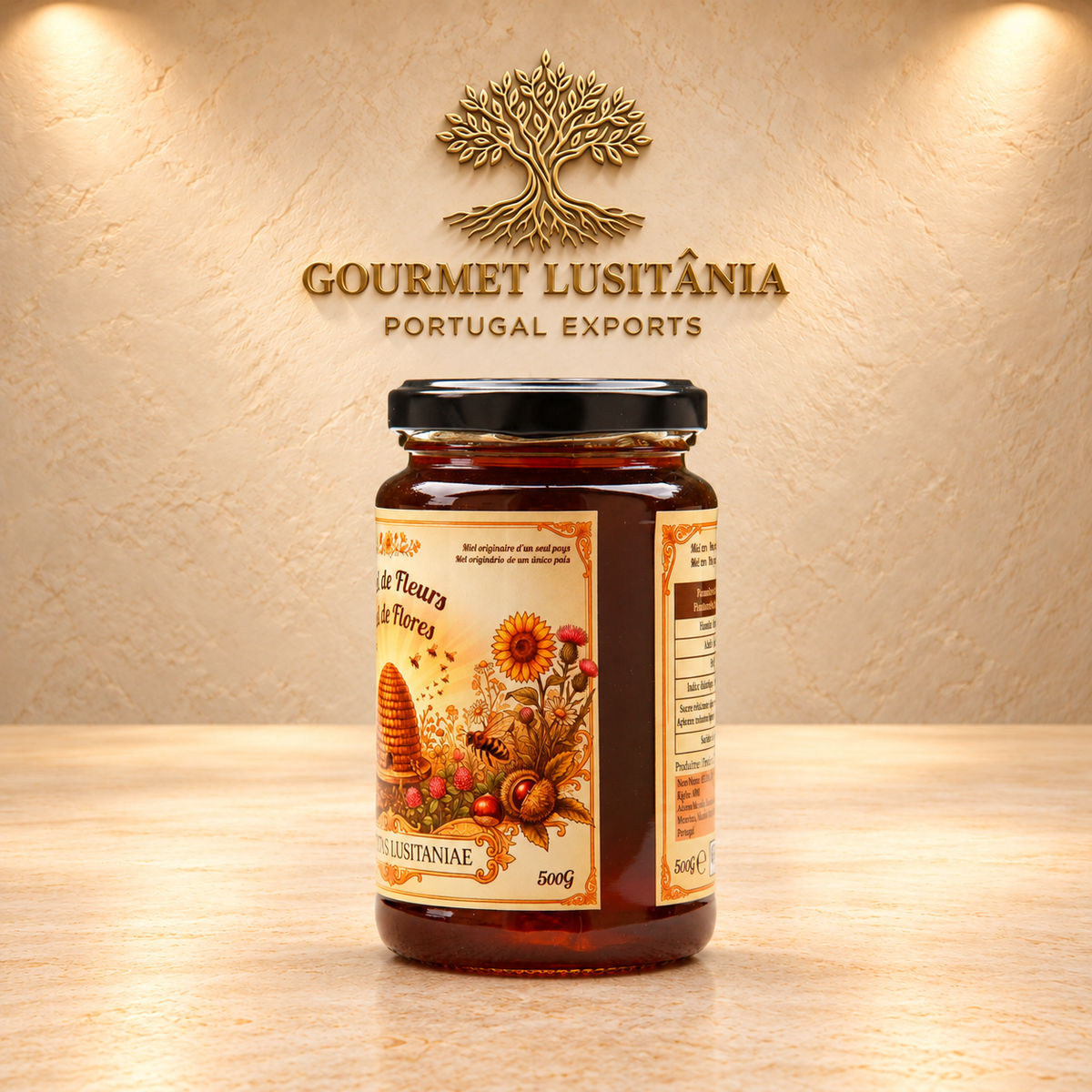 MEL CRU NÃO PASTEURIZADO - 500g  HEREDITAS LUSITANIAE