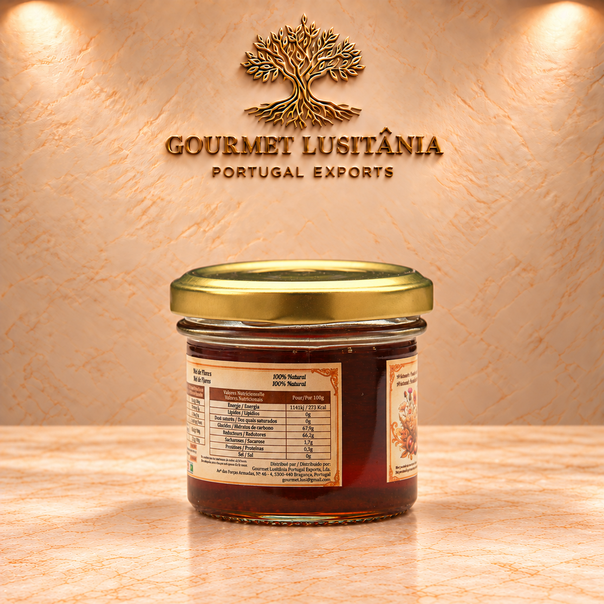 ROHER, UNPASTEURISIERTER HONIG - 125g  HEREDITAS LUSITANIAE