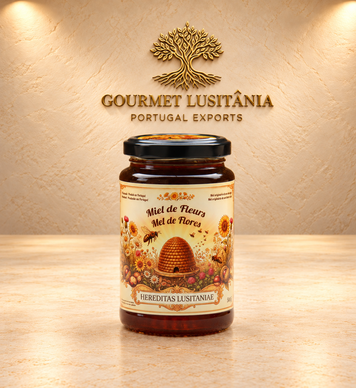 MEL CRU NÃO PASTEURIZADO - 500g  HEREDITAS LUSITANIAE